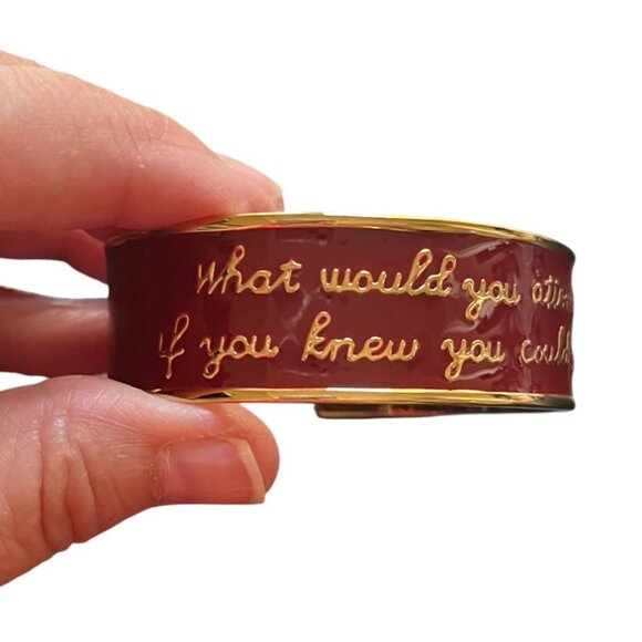 Rustic Cuff Red What Would You Attempt If You Knew You Couldn’t Fail Cuff - Picture 2 of 8